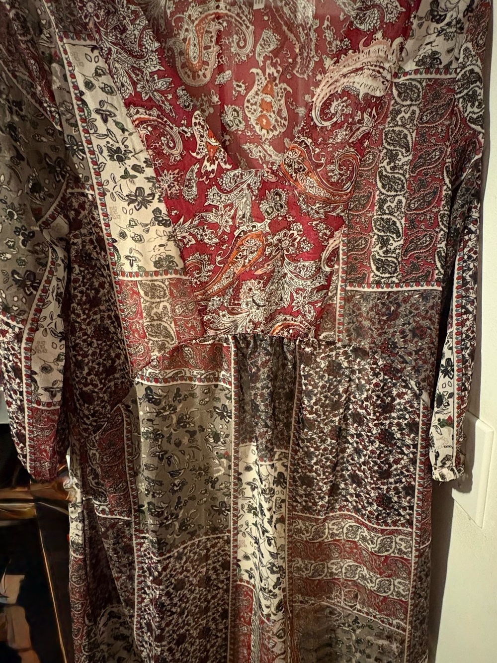 Simply Noelle Pink and Orange Paisley Midi Dress